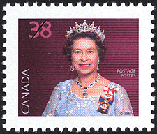 Timbre de 1988 - Reine Elizabeth II - Timbre du Canada