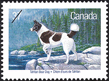 Timbre de 1988 - Chien d'ours de Tahltan - Timbre du Canada