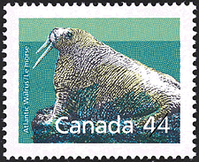 Timbre de 1989 - Le morse - Timbre du Canada