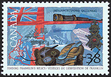 Timbre de 1989 - Vestiges de l'expédition de Franklin - Timbre du Canada