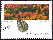 Timbre de 1990 - Forêt boréale - Timbre du Canada