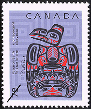 Les enfants du Corbeau 1990 - Timbre du Canada