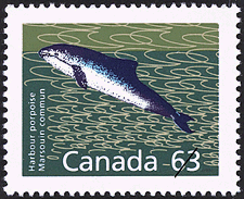 Timbre de 1990 - Marsouin commun - Timbre du Canada