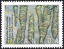 Timbre de 1990 - Opabinia regalis, Invertébré à corps mou, Période cambrienne - Timbre du Canada