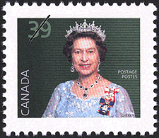 Timbre de 1990 - Reine Elizabeth II - Timbre du Canada