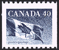 Timbre de 1990 - Le drapeau - Timbre du Canada