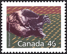 Timbre de 1990 - Carcajou - Timbre du Canada