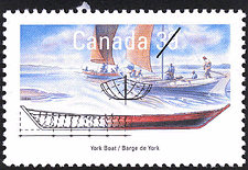 Timbre de 1990 - Barge de York - Timbre du Canada