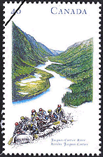 Timbre de 1991 - Rivière Jacques-Cartier - Timbre du Canada