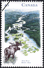 Timbre de 1991 - Rivière Main - Timbre du Canada