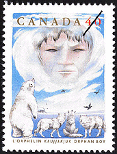 Timbre de 1991 - L'Orphelin, Kaujjakjuk - Timbre du Canada