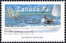 Timbre de 1991 - Dériveur léger - Timbre du Canada