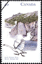 Timbre de 1991 - Rivière Nahanni Sud - Timbre du Canada