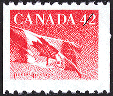 Timbre de 1991 - Le drapeau - Timbre du Canada