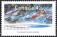 Timbre de 1991 - Kayak de randonnée - Timbre du Canada
