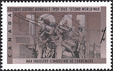 Timbre de 1991 - L'industrie de l'armement - Timbre du Canada