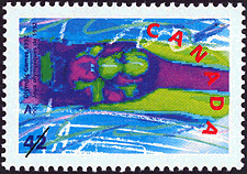 Timbre de 1992 - Bobsleigh - Timbre du Canada