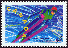 Timbre de 1992 - Saut à ski - Timbre du Canada