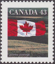Timbre de 1992 - Le drapeau - Timbre du Canada